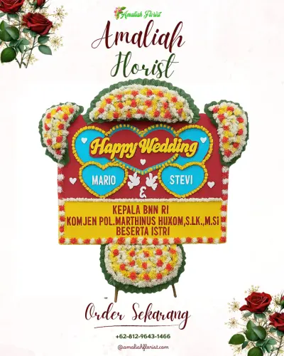 Karangan Papan Bunga Pernikahan di Tenganan